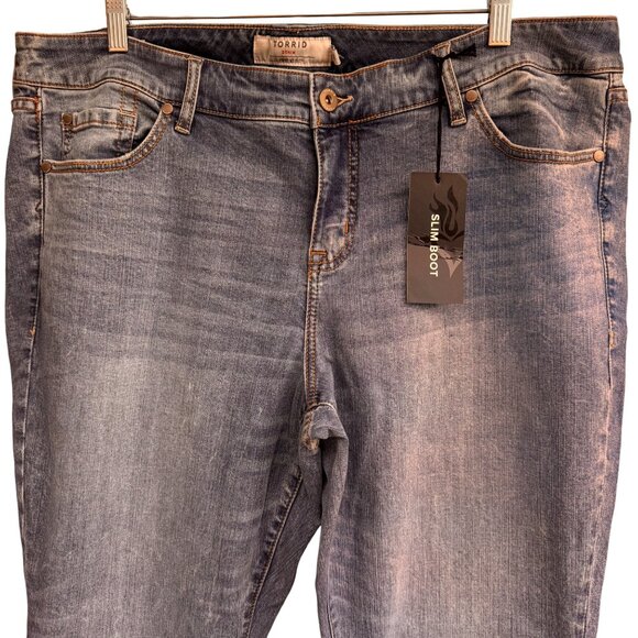 Torrid Womens Slim Boot Montecito Jeans Size 20 Medium Wash Denim Stretch Fit - Picture 13 of 15